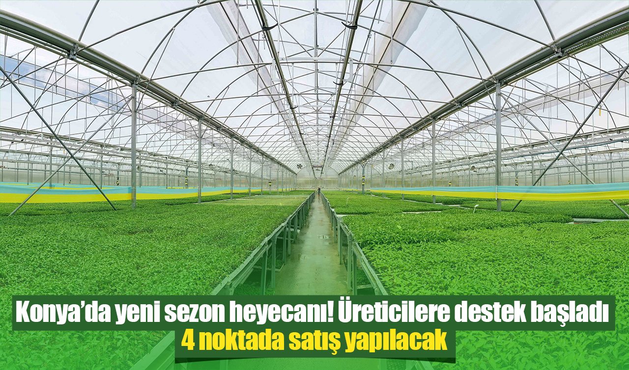 Konya’da yeni sezon heyecanı! Üreticilere destek başladı: 4 noktada satış yapılacak