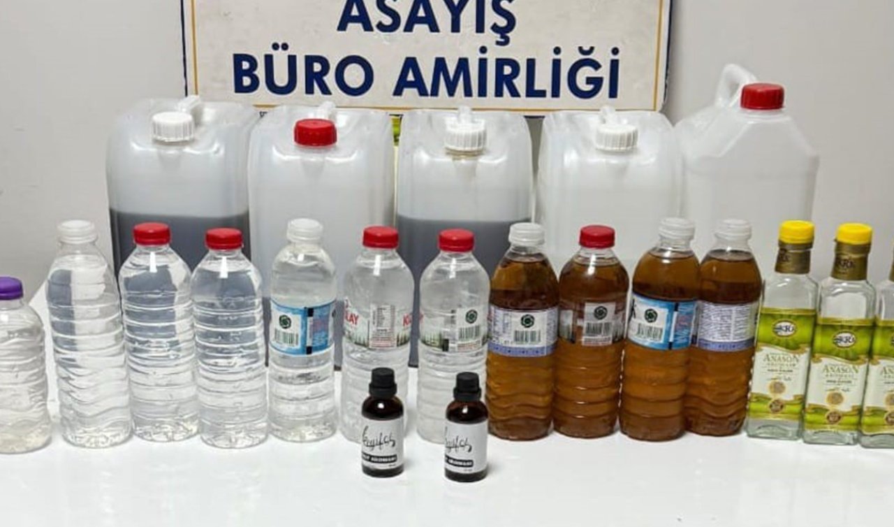 Akşehir’de sahte alkol operasyonu
