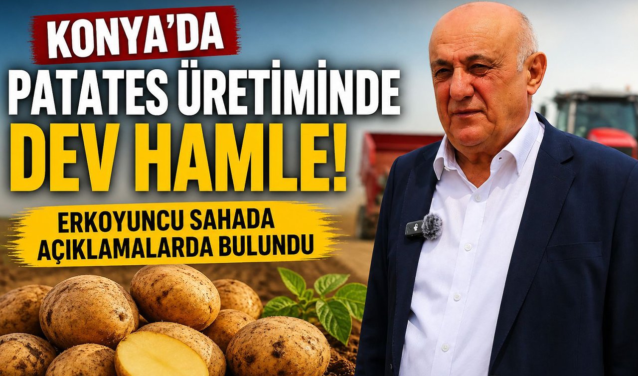 Konya’da patates üretiminde dev hamle! Erkoyuncu sahada açıklamalarda bulundu