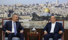 Bakan Fidan’dan Hamas Siyasi Büro Üyesi Hayye’ye taziye ziyareti