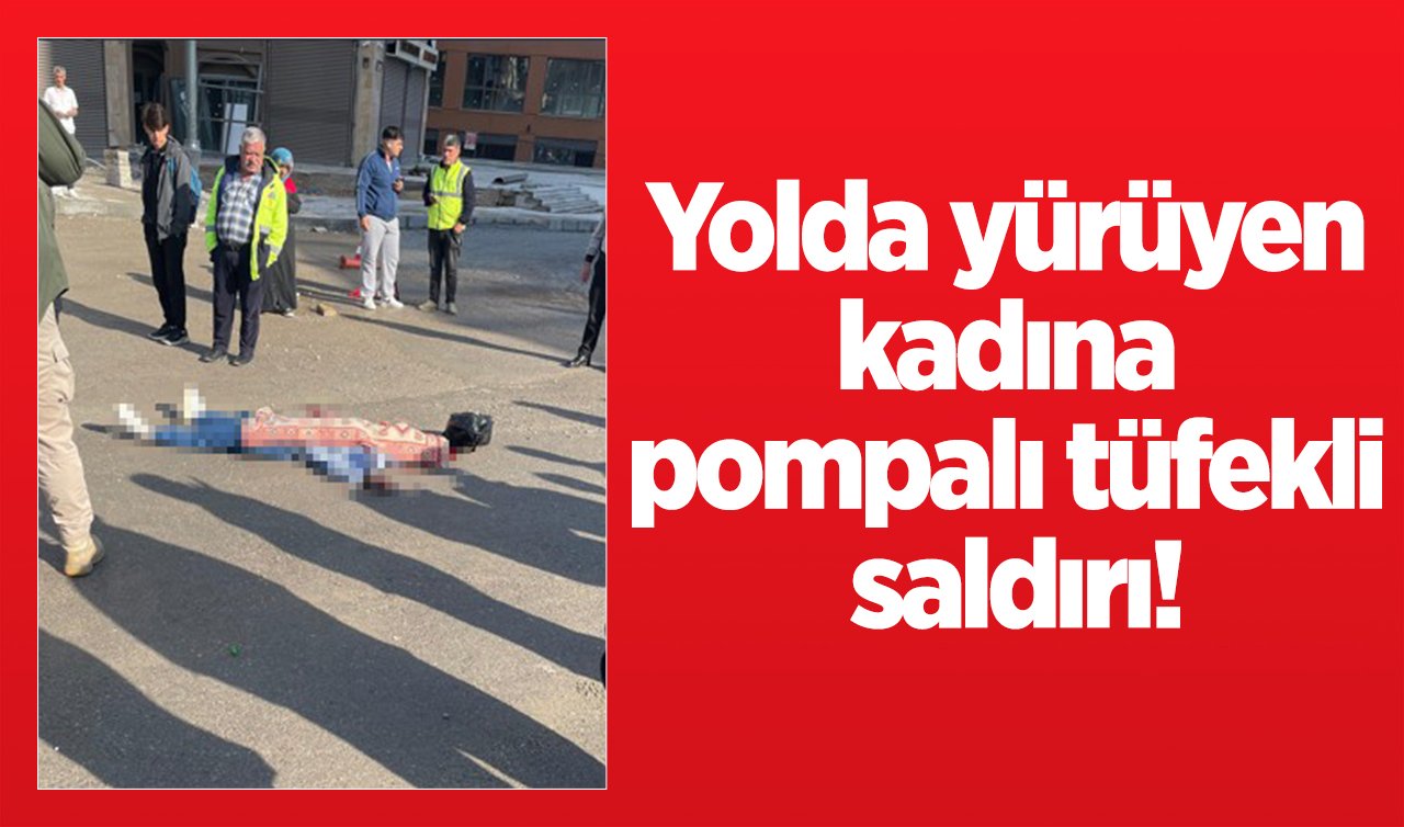 Yolda yürüyen kadına pompalı tüfekli saldırı!