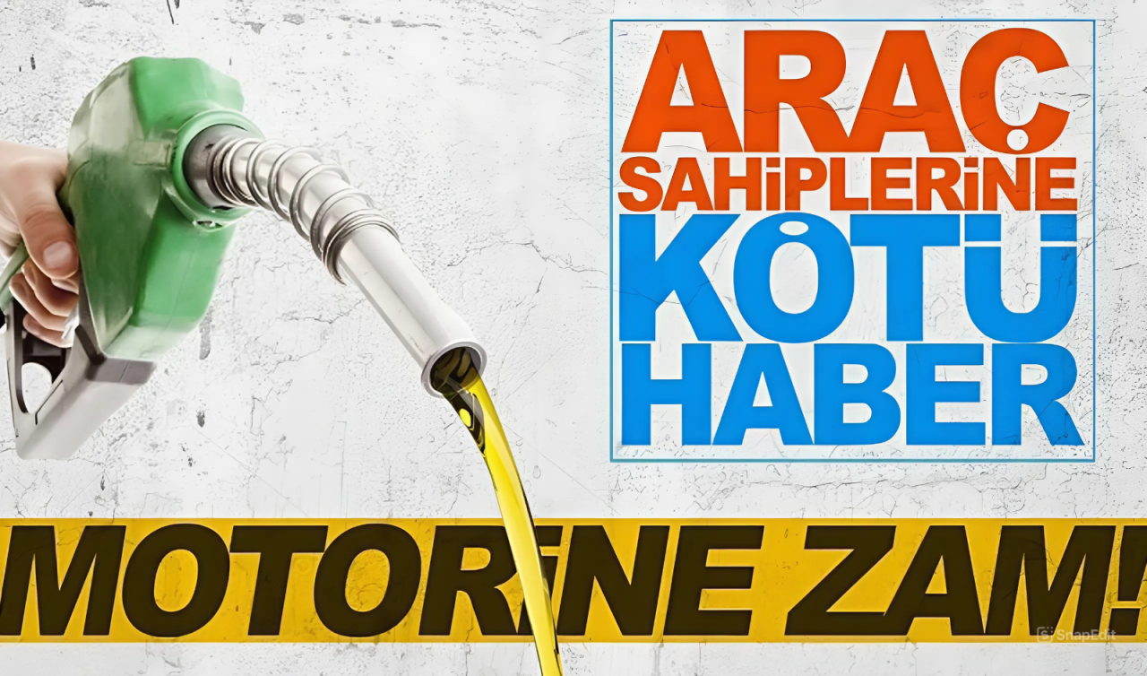 Motorine zam: Pompa fiyatlarına yansıdı