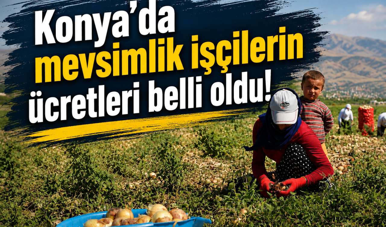Konya’da mevsimlik işçilerin ücretleri belli oldu! 