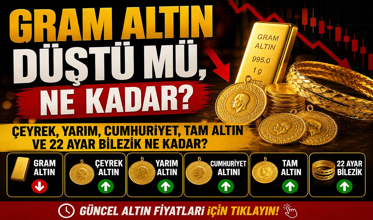 Gram altın düştü mü, ne kadar? 14 Mayıs Perşembe 2026 çeyrek, yarım, Cumhuriyet, tam altın ve 22 ayar bilezik ne kadar? 