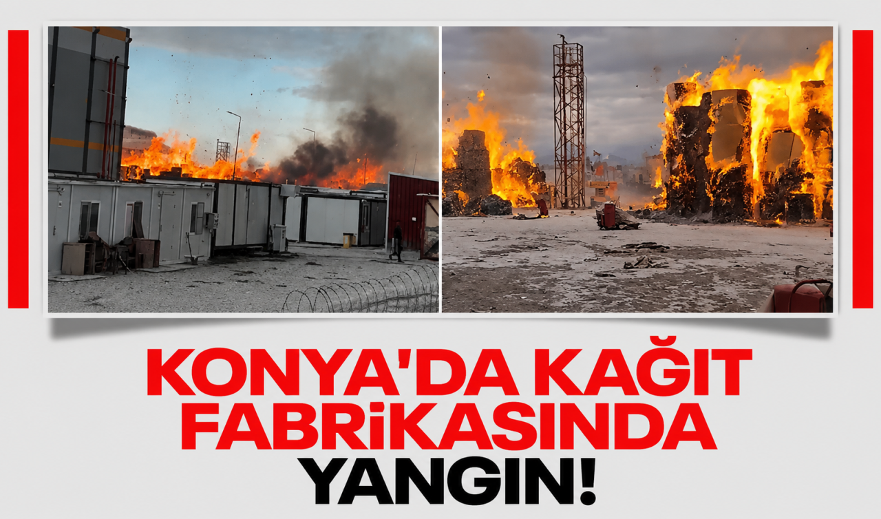 Konya’da kağıt fabrikasında yangın!