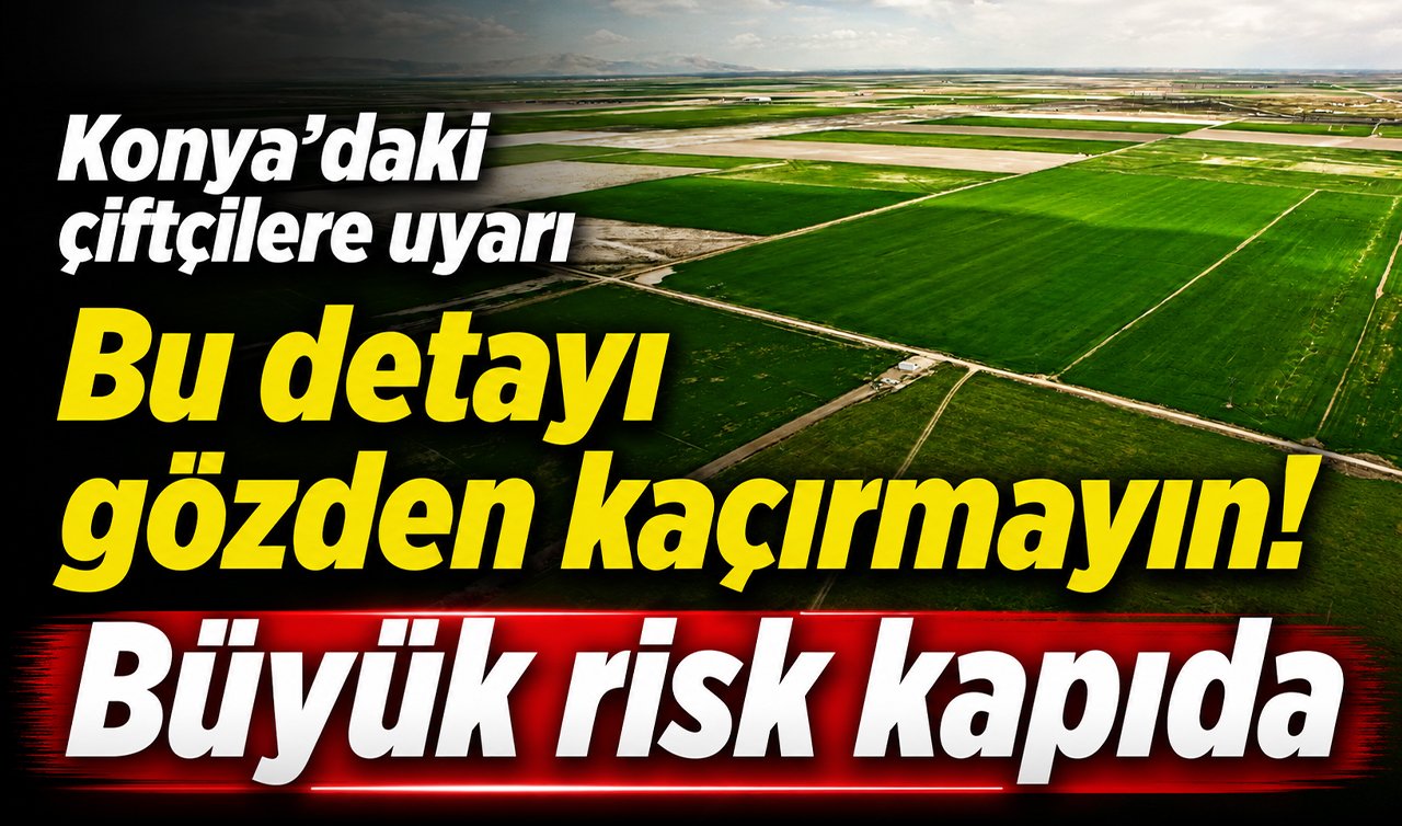 Konya’daki çiftçilere uyarı: Bu detayı gözden kaçırmayın! Büyük risk kapıda