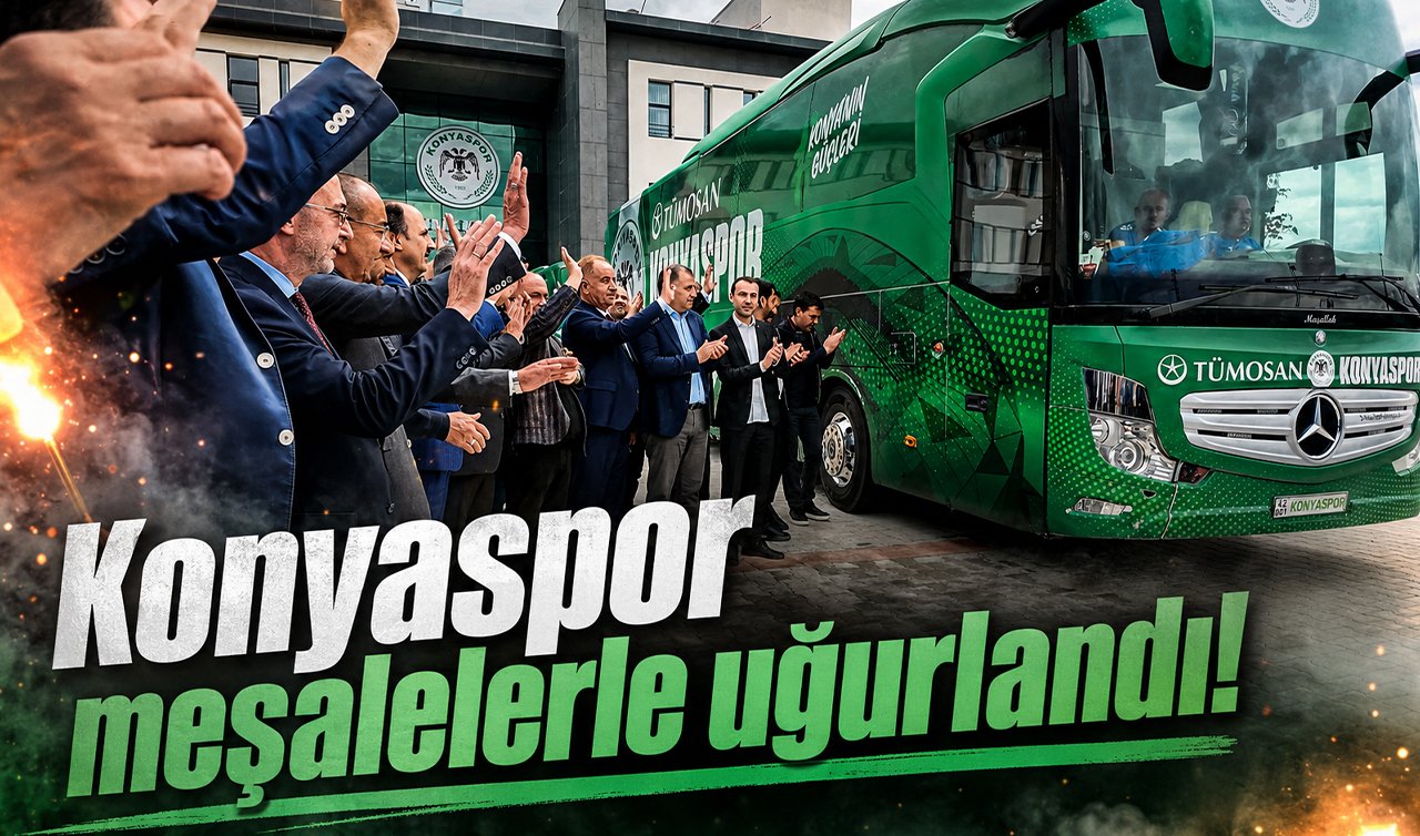 Konyaspor meşalelerle uğurlandı!