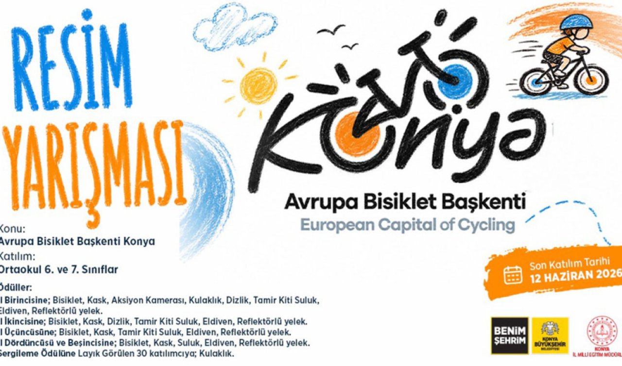Konya’da ödüllü yarışma!  “Avrupa Bisiklet Başkenti Konya’’ Temalı resim yarışması 