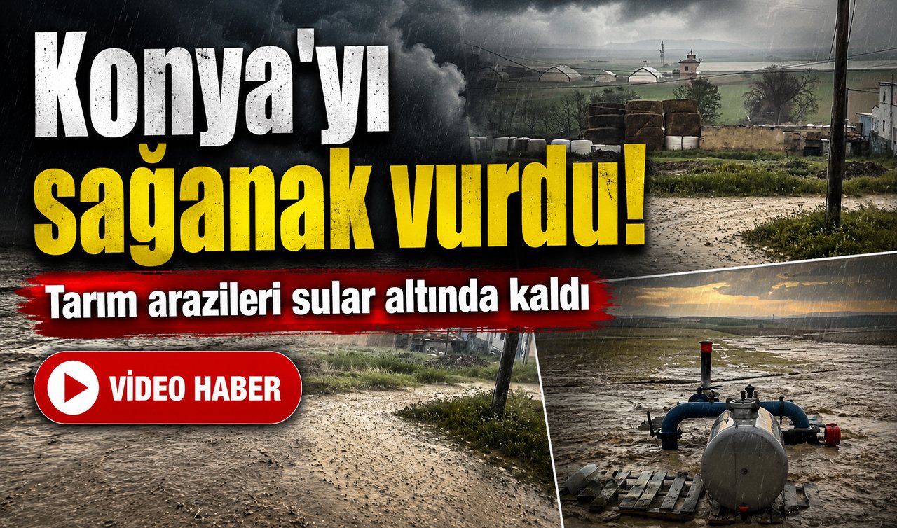 Konya’yı sağanak vurdu! Tarım arazileri sular altında kaldı
