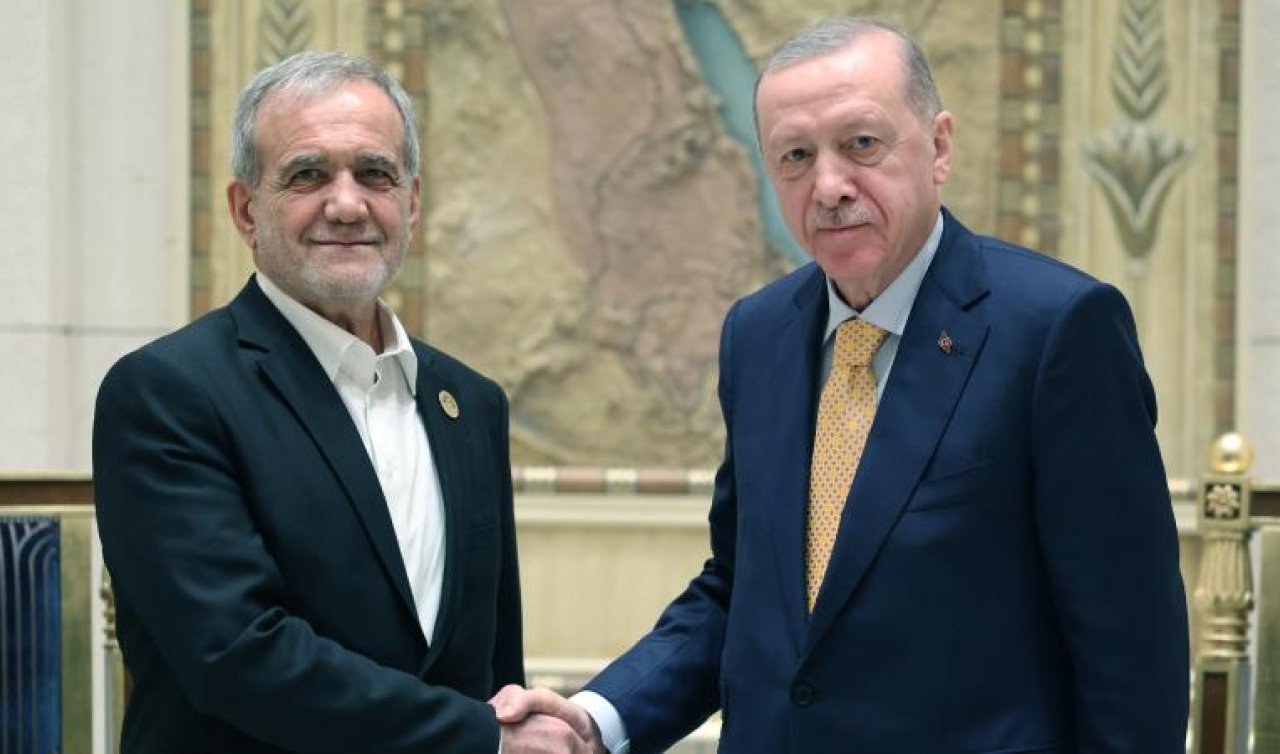 Cumhurbaşkanı Erdoğan İran Cumhurbaşkanı Pezeşkiyan ile görüştü