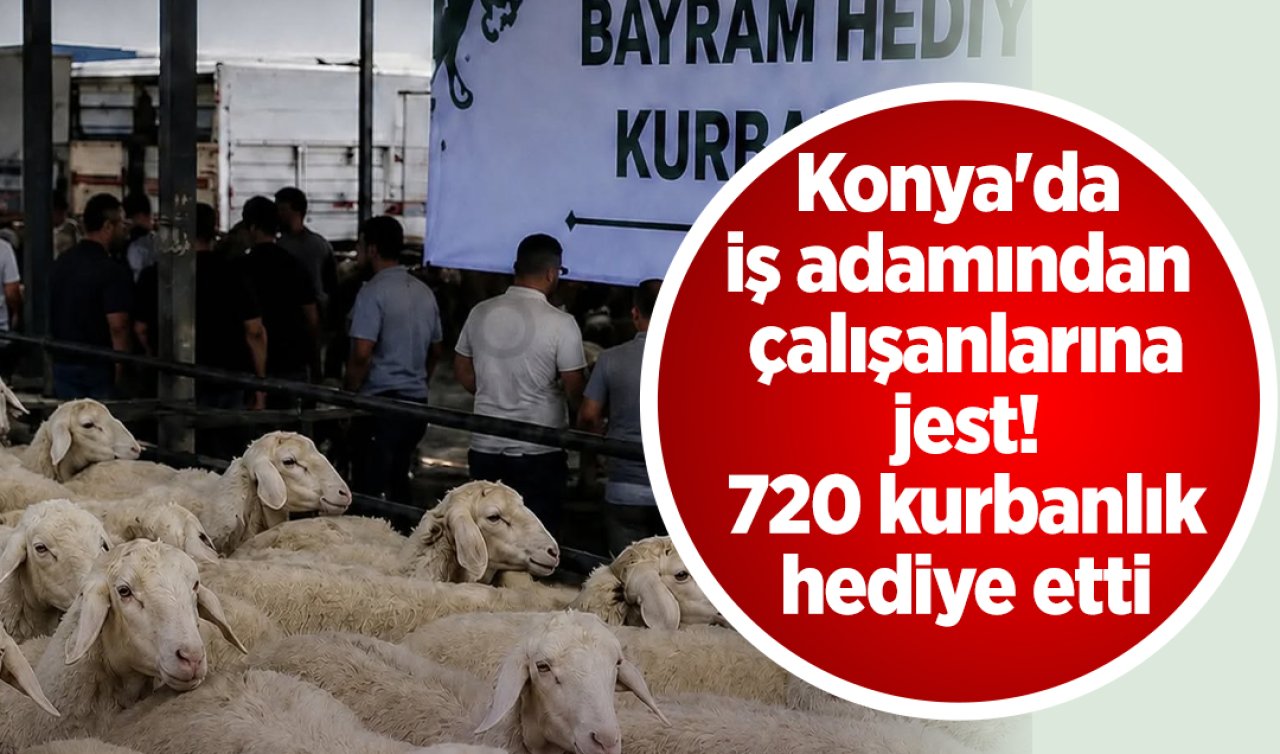 Konya’da iş adamından çalışanlarına jest! 720 kurbanlık hediye etti 