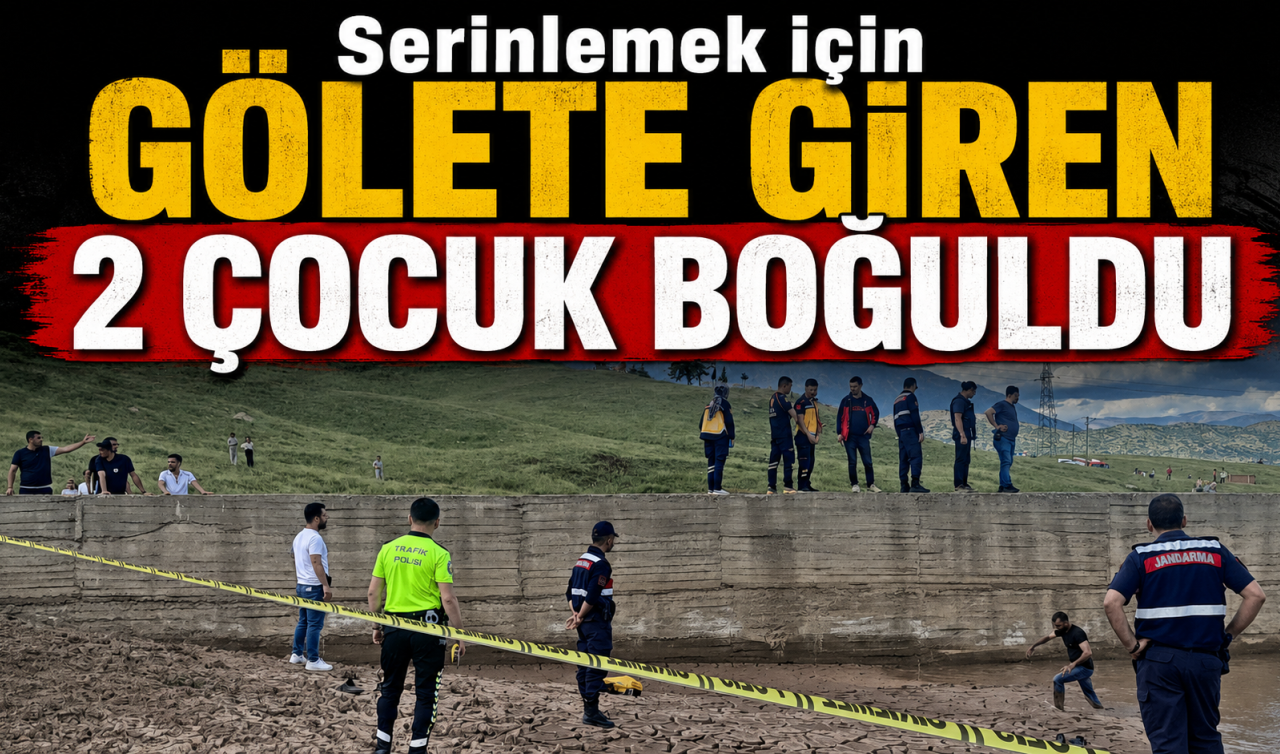 Serinlemek için gölete giren 2 çocuk boğuldu