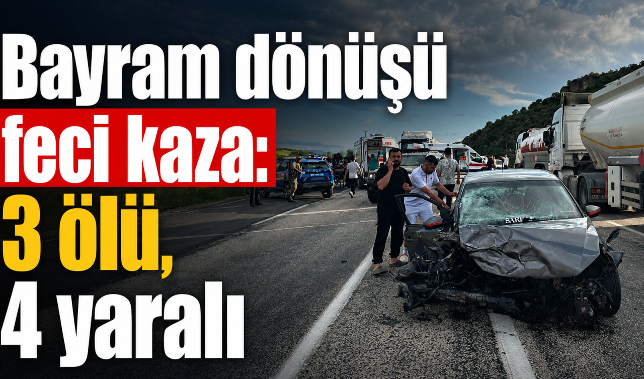 Bayram dönüşü feci kaza! Aynı aileden 3 kişi öldü 