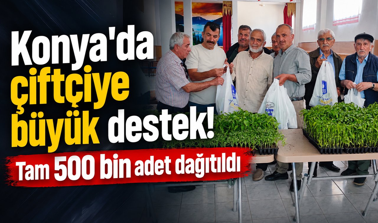 Konya’da çiftçiye büyük destek! Tam 500 bin adet dağıtıldı