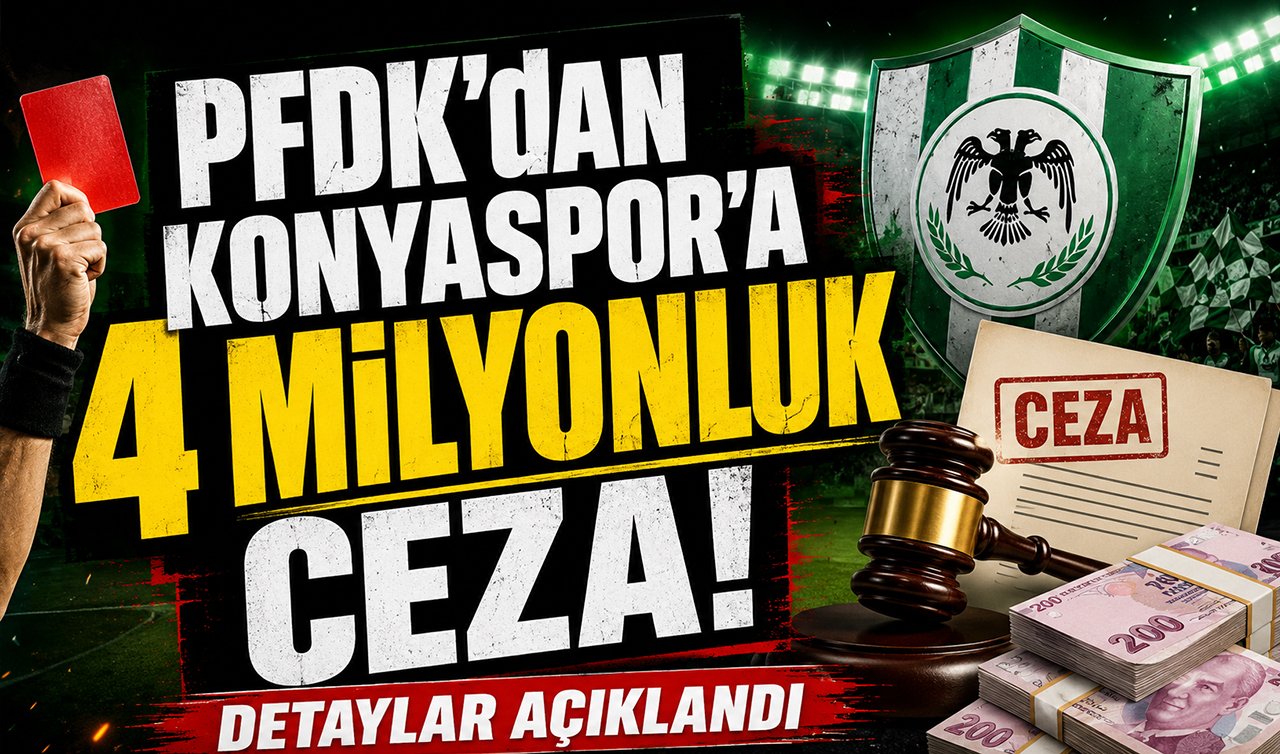 PFDK’dan Konyaspor’a 4 milyonluk ceza! Detaylar açıklandı
