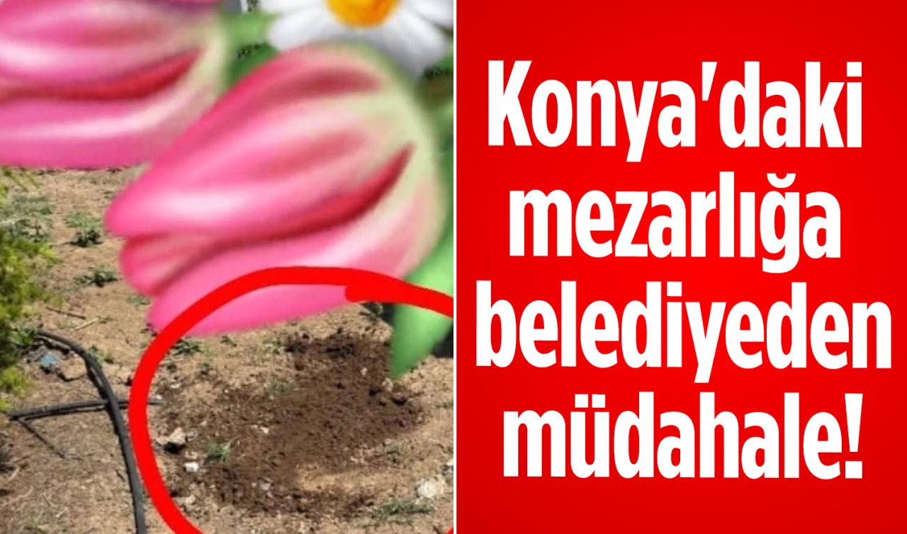 Konya’daki mezarlığa belediyeden müdahale! 