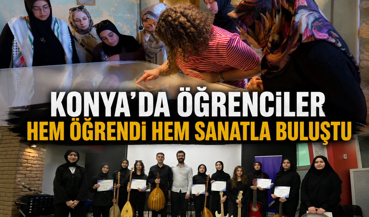 Konya’da öğrenciler hem öğrendi hem sanatla buluştu manşet resmi yap