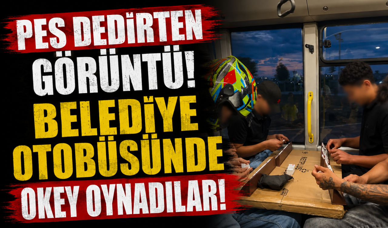 Belediye otobüsünde okey oynadılar