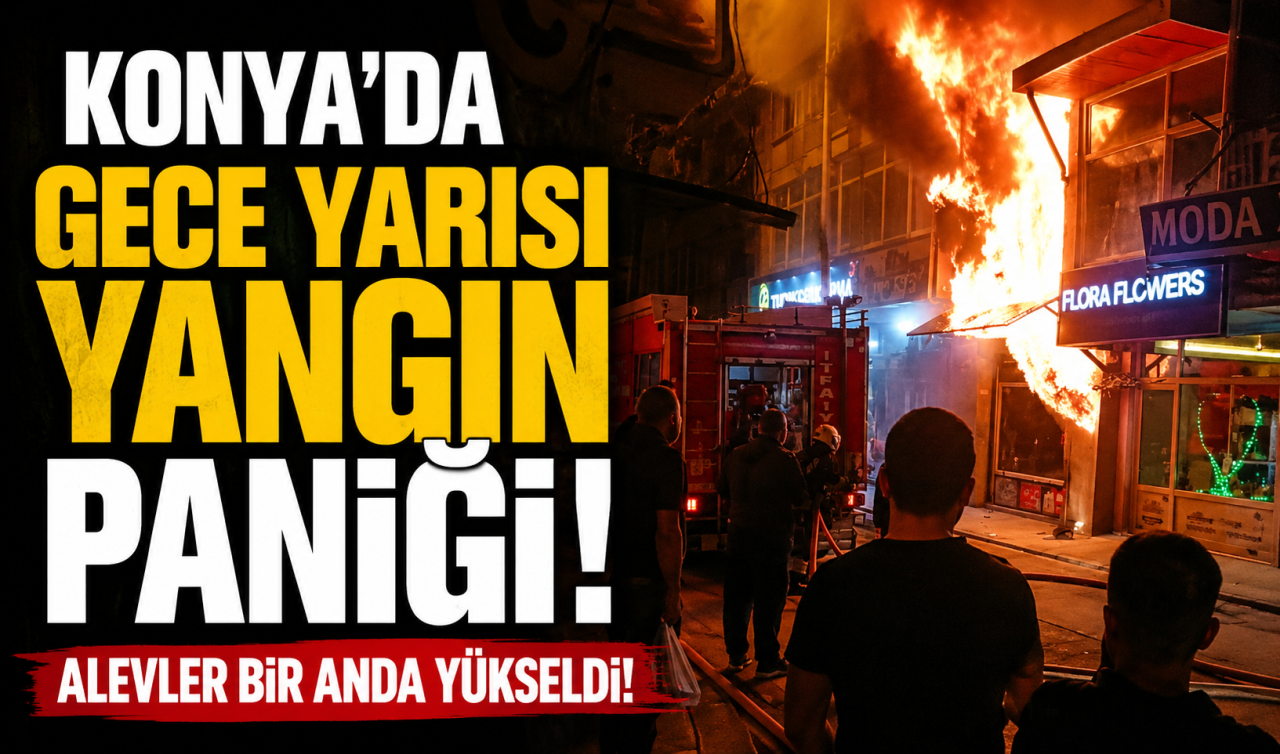 Konya’da gece yarısı yangın paniği! Alevler bir anda yükseldi