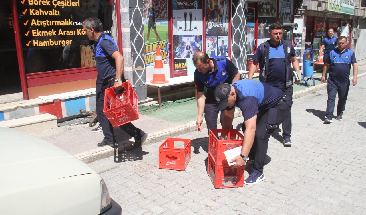 Beyşehir’de zabıtadan kaldırım işgali denetimi