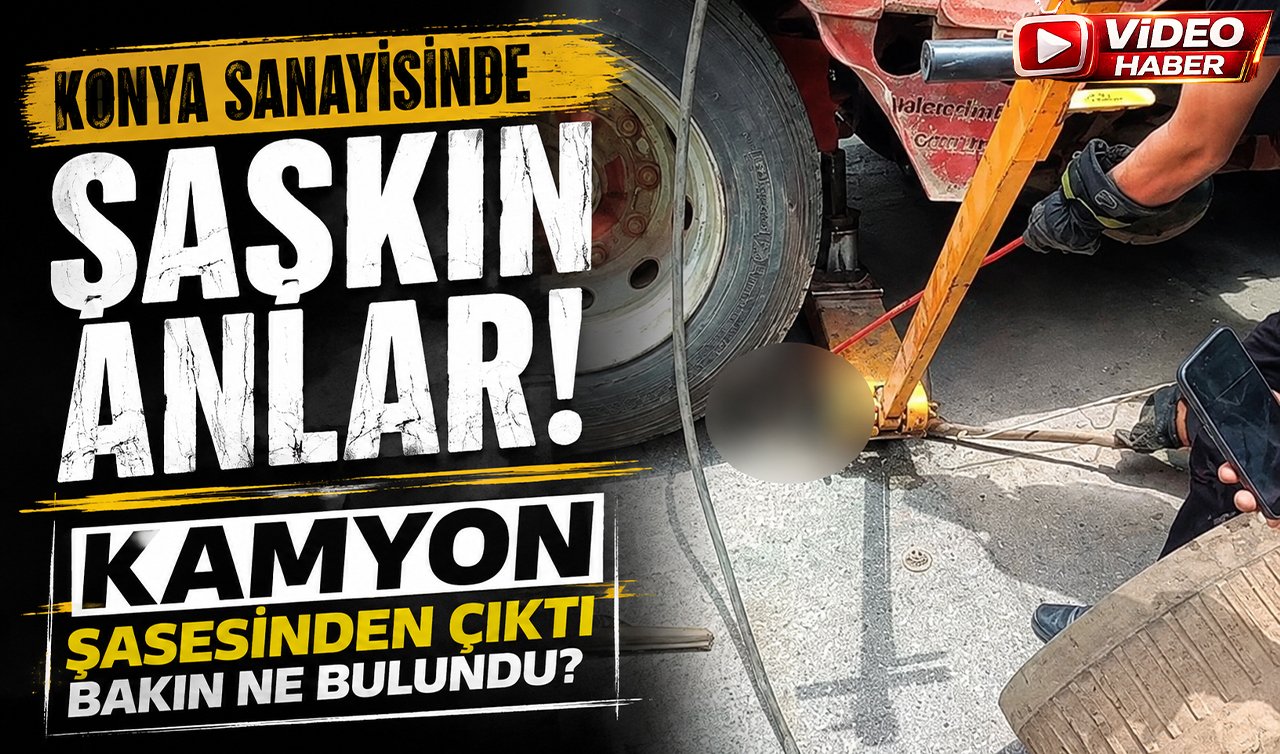 Konya sanayisinde şaşkın anlar! Kamyon şasesinden çıktı