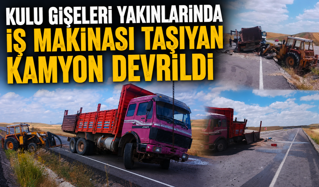 Kulu gişeleri yakınlarında kamyon devrildi