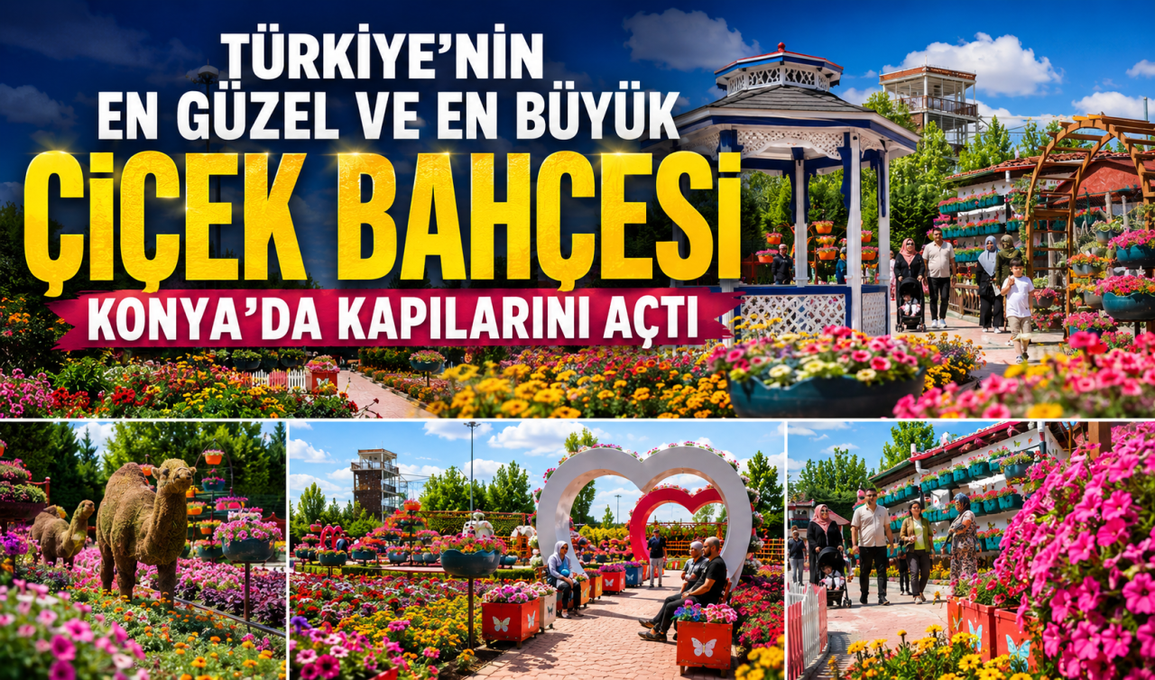 Türkiye’nin en güzel ve en büyük çiçek bahçesi Konya’da kapılarını açtı