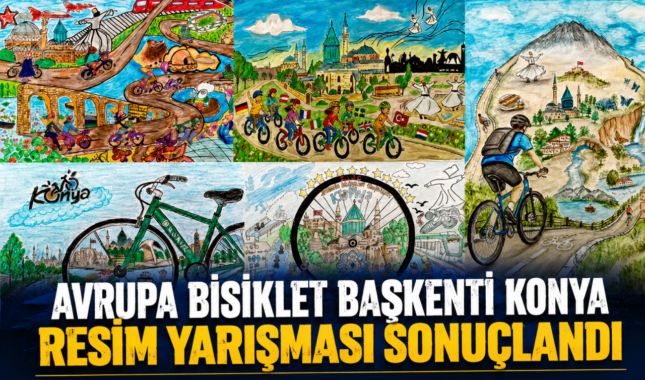 Avrupa Bisiklet Başkenti Konya resim yarışması sonuçlandı