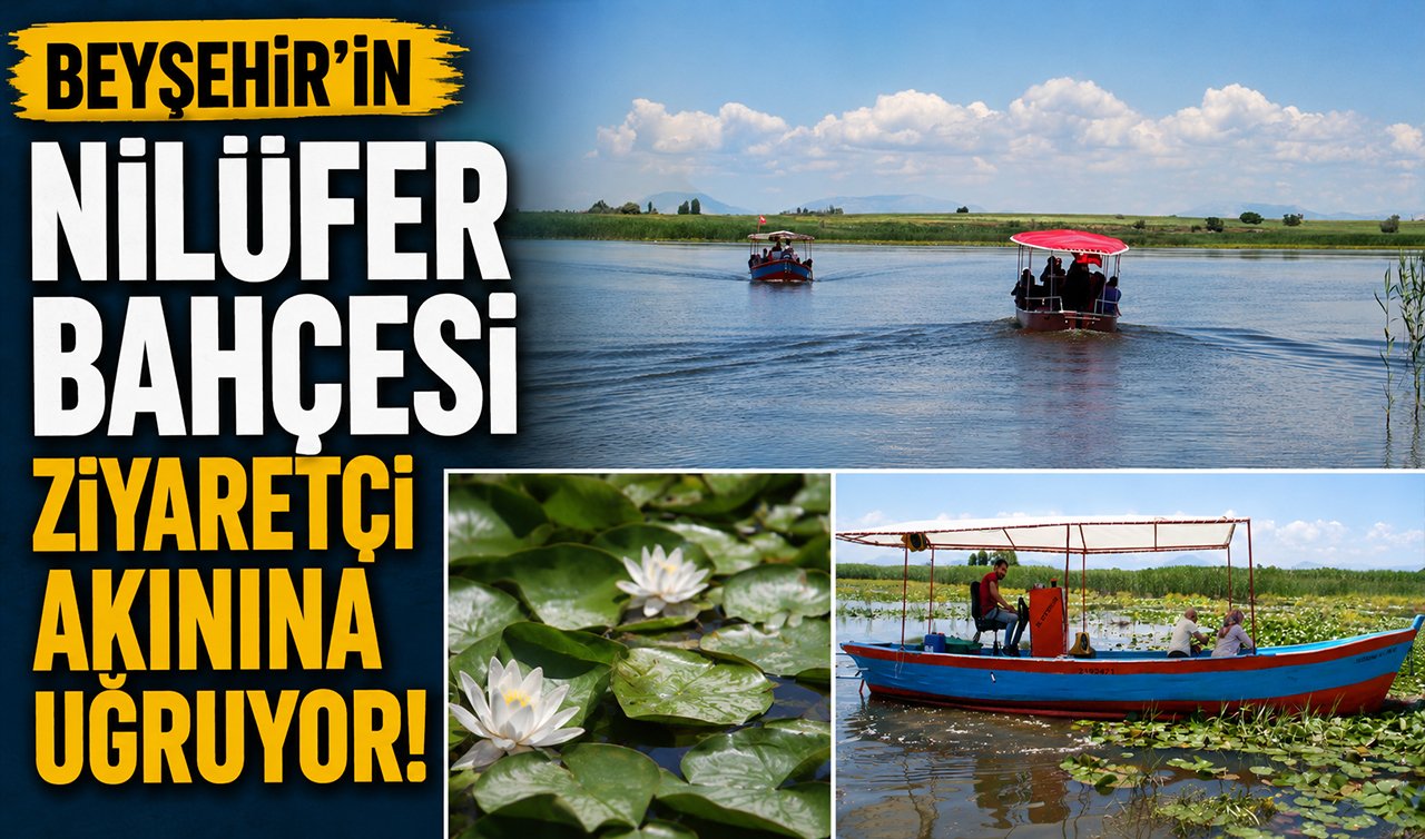 Beyşehir’in nilüfer bahçesi ziyaretçi akınına uğruyor