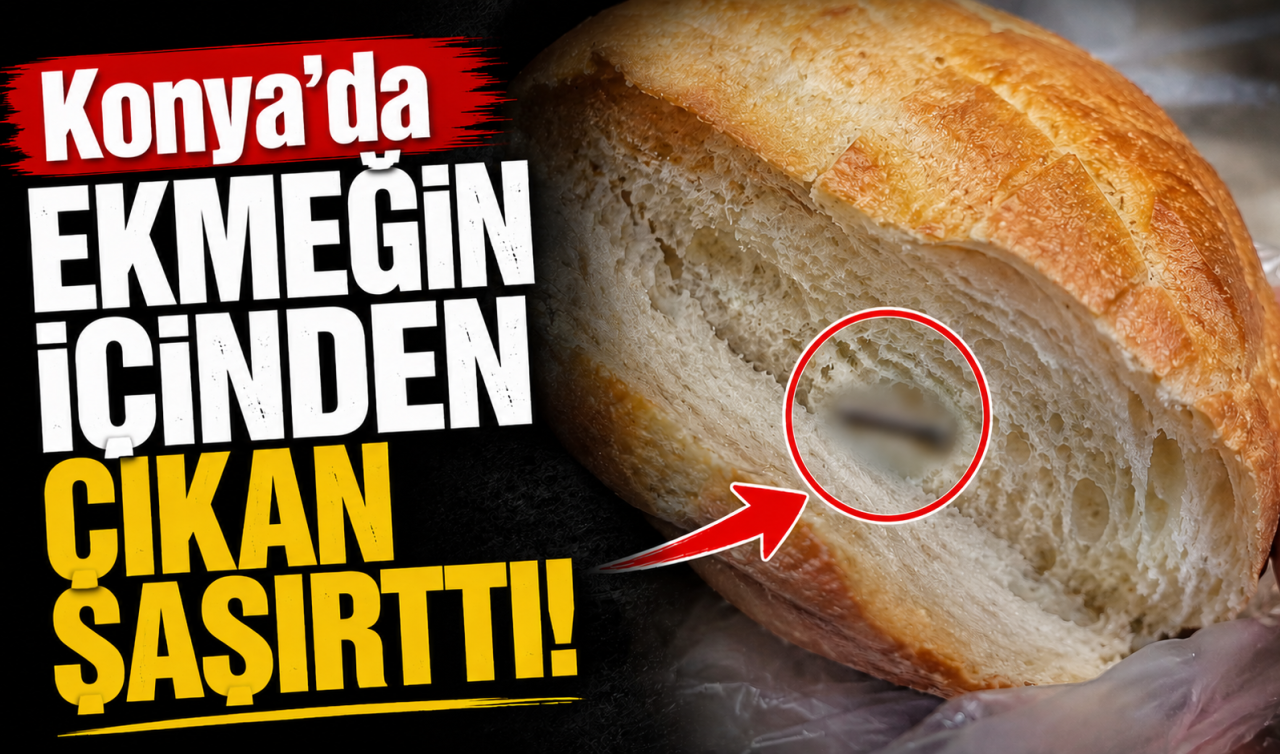 Konya’da ekmeğin içinden çıkan şaşırttı!