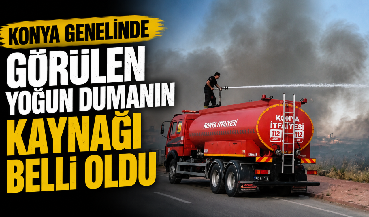 Konya genelinde görülen yoğun dumanın kaynağı belli oldu