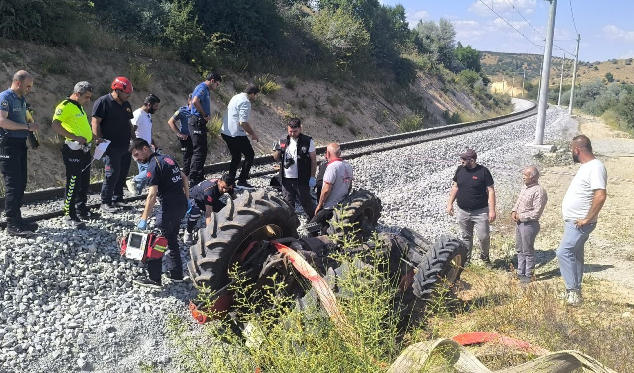 Devrilen traktörün sürücüsü öldü