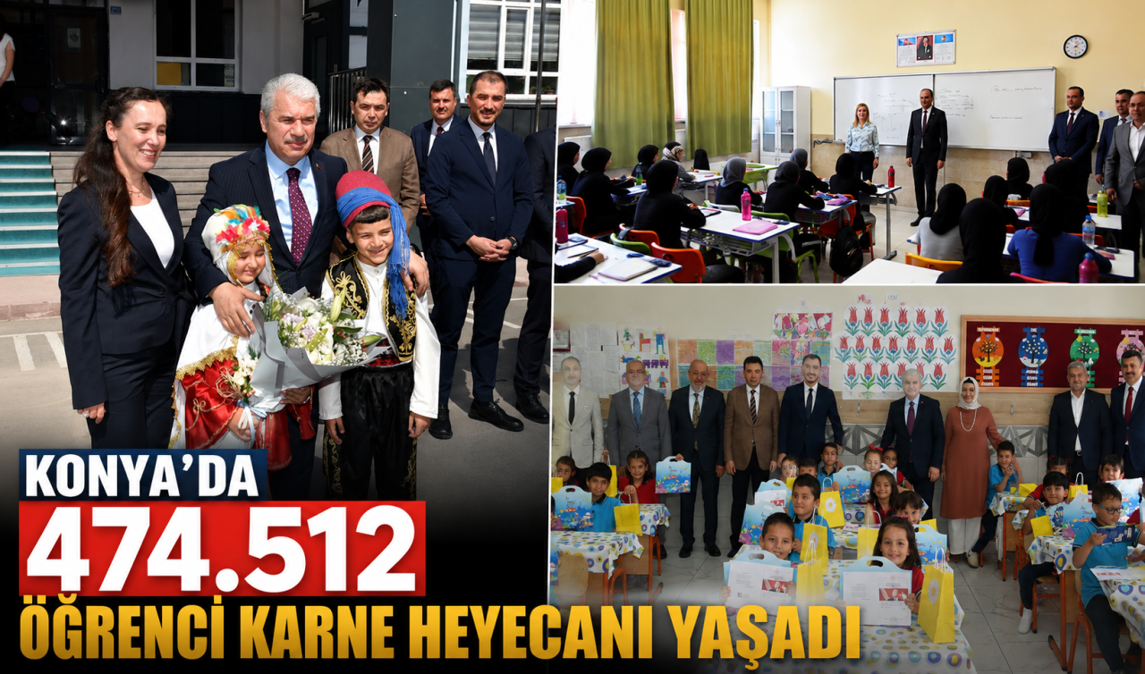 Konya’da 474.512 öğrenci karne heyecanı yaşadı