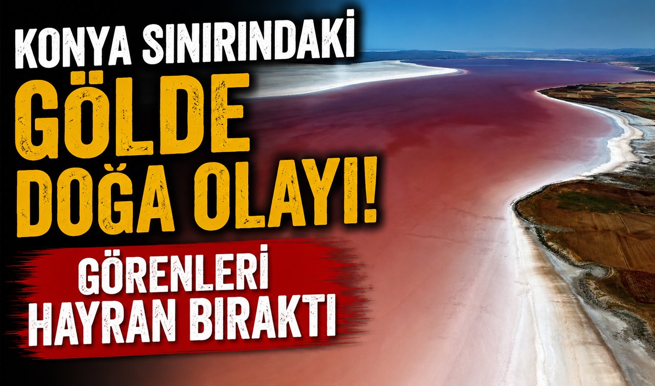 Konya sınırındaki gölde doğa olayı! Görenleri hayran bıraktı