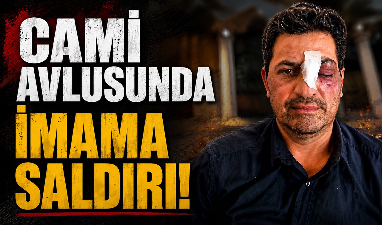 Cami avlusunda imama saldırı!