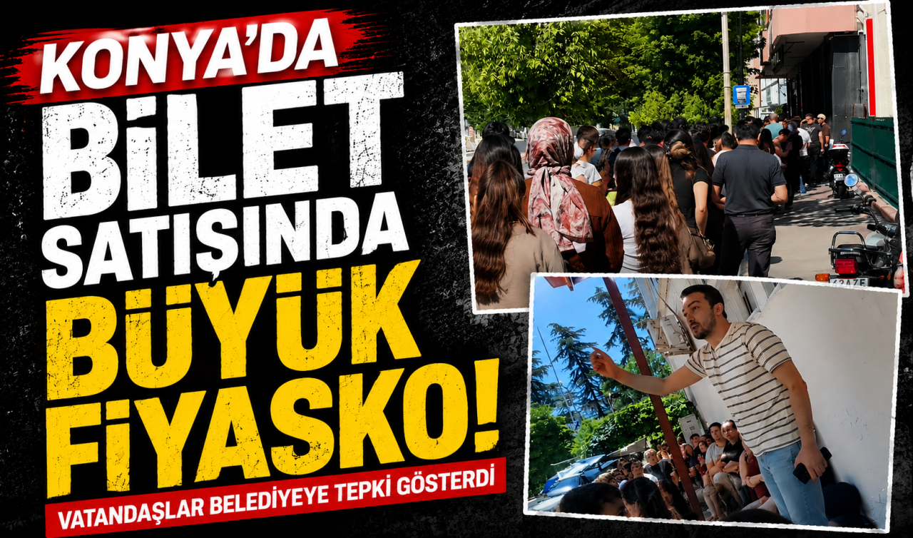 Konya’da bilet satışında büyük fiyasko! Vatandaşlar belediyeye tepki gösterdi