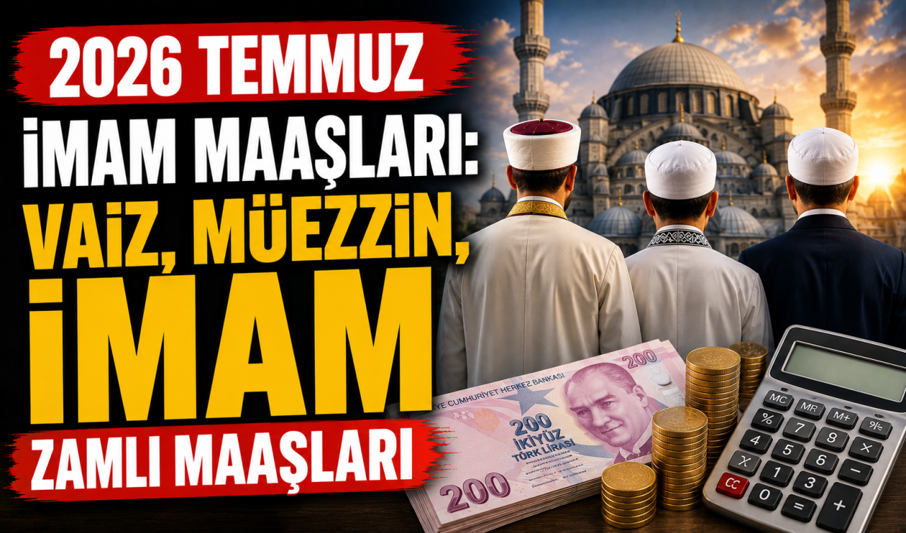 2026 Temmuz imam maaşları: Vaiz, müezzin, imam zamlı maaşları belli oldu