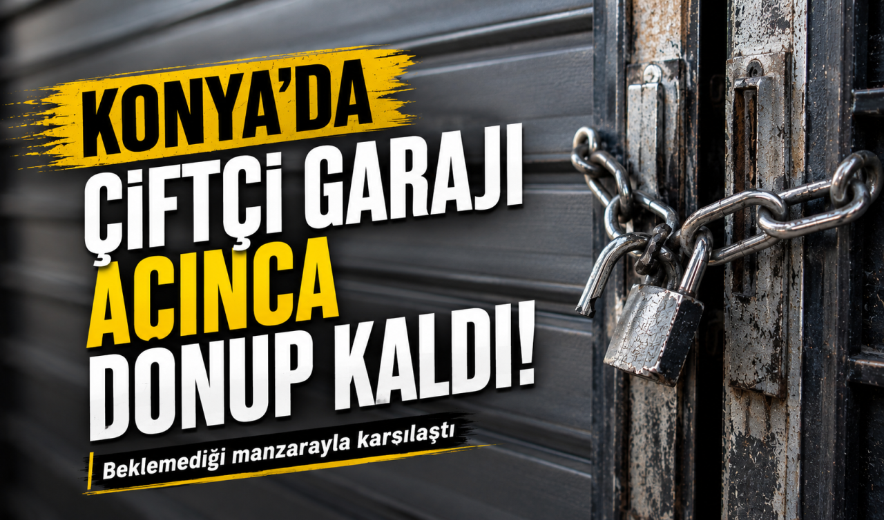Konya’da çiftçi garajı açınca donup kaldı! Beklemediği manzarayla karşılaştı