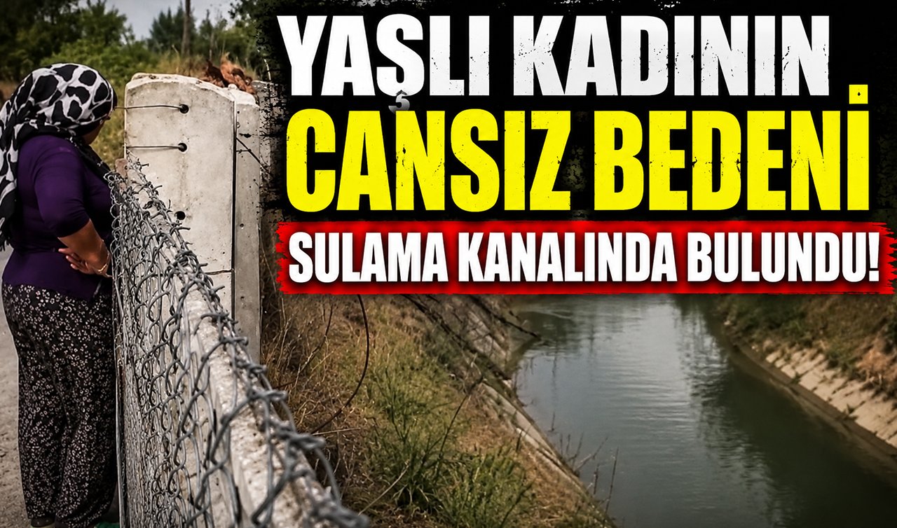 Yaşlı kadının cansız bedeni sulama kanalında bulundu!