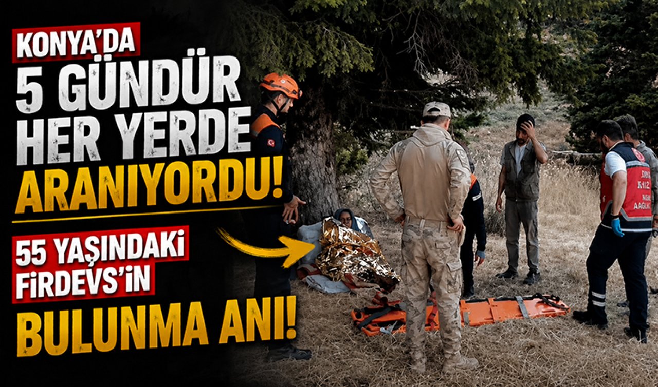 Konya’da 5 gündür her yerde aranıyordu! 55 yaşındaki Firdevs’in bulunma anı