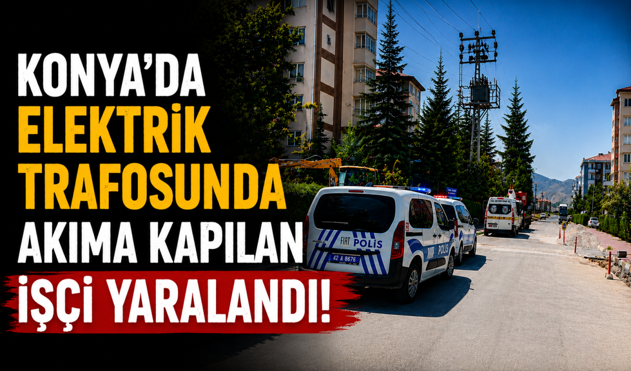 Konya’da elektrik trafosunda akıma kapılan işçi yaralandı!