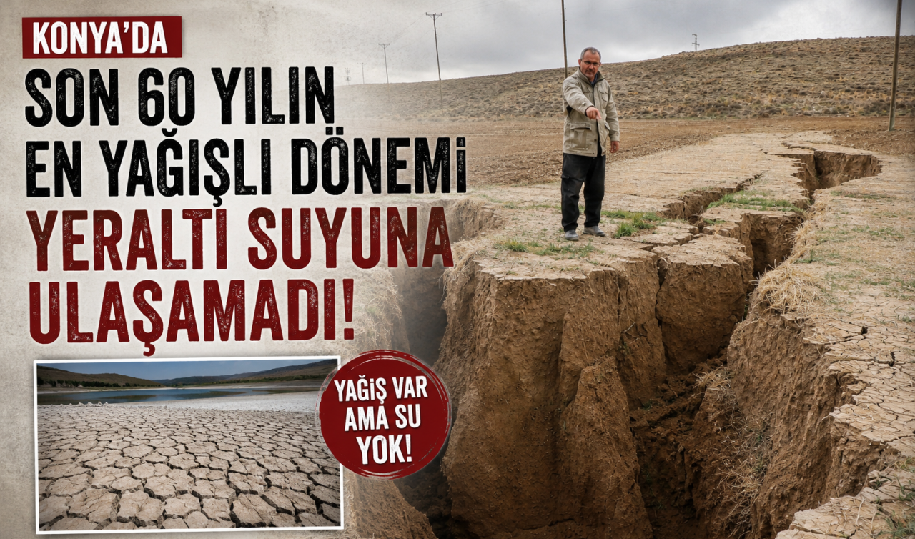 Konya’da son 60 yılın en yağışlı dönemi yeraltı suyuna ulaşamadı