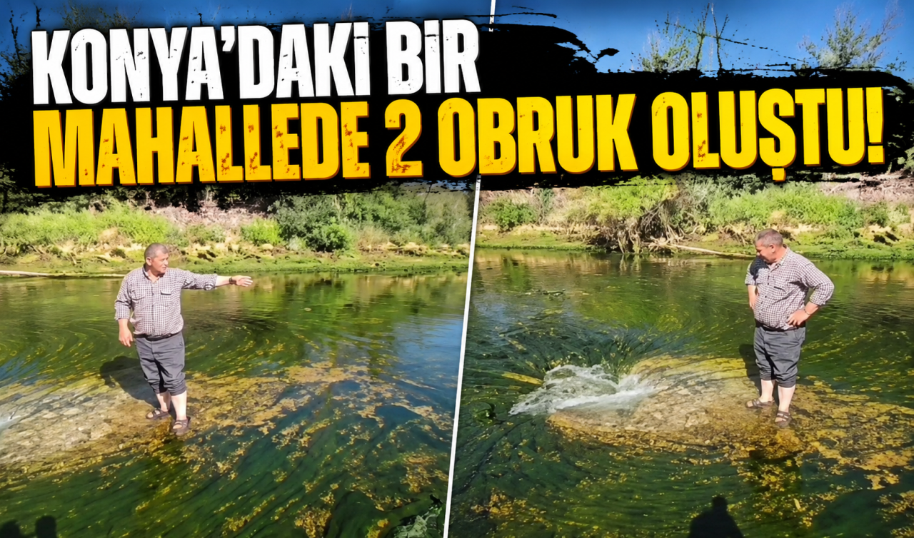 Konya’daki bir mahallede 2 obruk oluştu! 