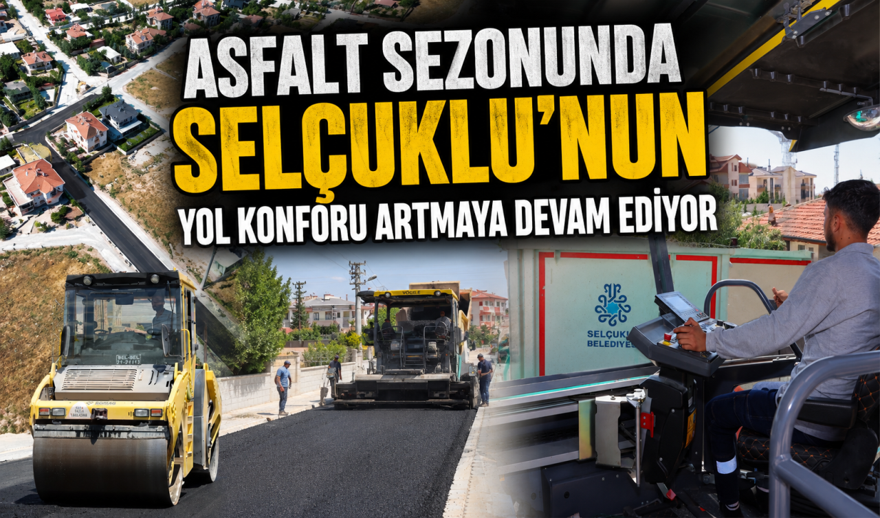 Asfalt sezonunda Selçuklu’nun yol konforu artmaya devam ediyor