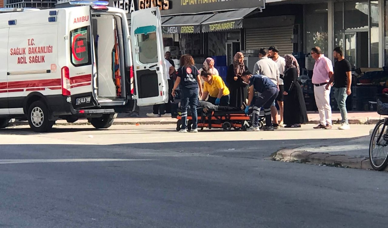 Konya’da kontrolden çıkan motosiklet devrildi: 2 yaralı