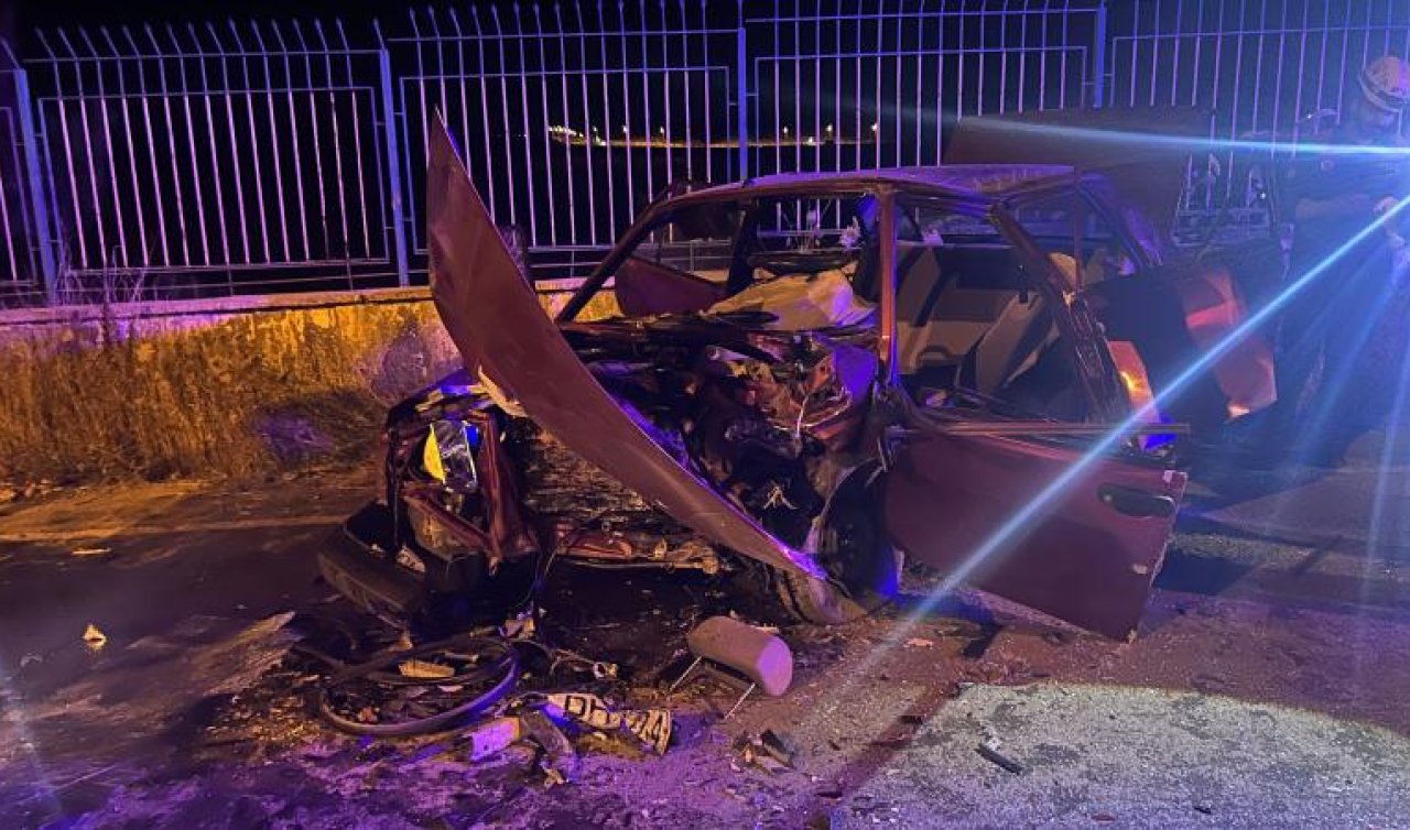 İki otomobilin çarpıştığı kazada 1 kişi öldü, 5 kişi yaralandı