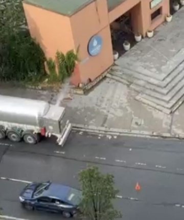 Tankerden çıkan basınçlı hava paniğe neden oldu