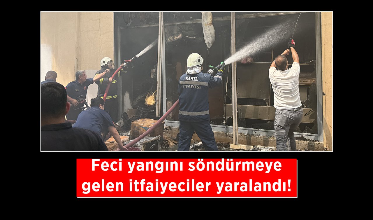 Feci yangını söndürmeye gelen itfaiyeciler yaralandı!