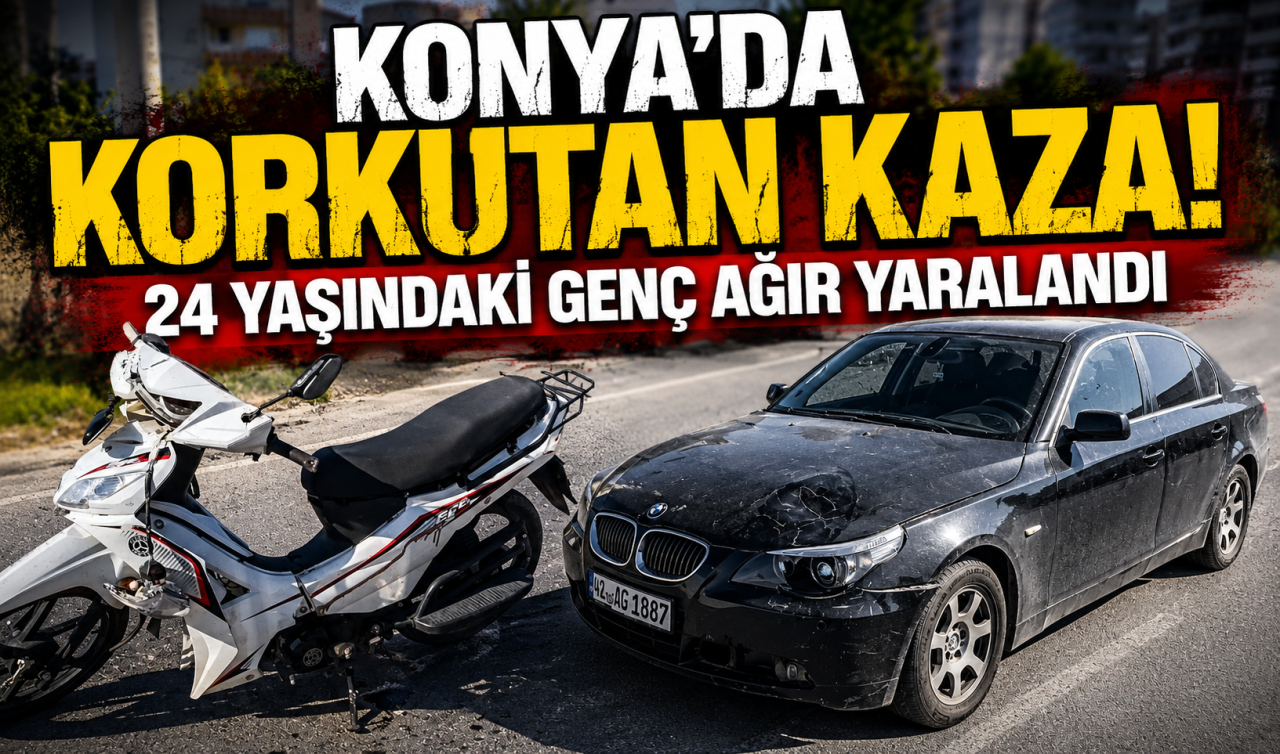 Konya’da korkutan kaza! 24 yaşındaki genç ağır yaralandı 