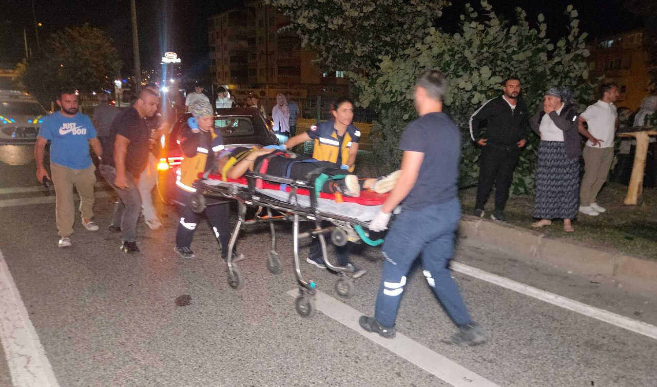 Kazadan kaçarken orta refüje çıkıp ağaca çarptı